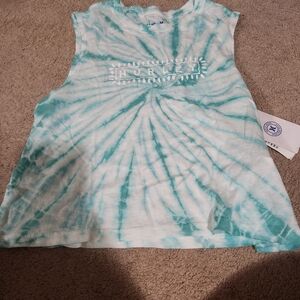 Hurley Kids' Teal Tie-Dye Muscle Tank Top